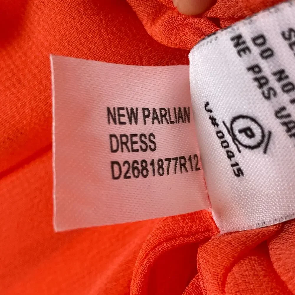 Diane Von Furstenberg Parlian Shift Dress Coral Size 10 - Picture 12 of 15